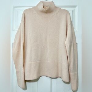 Everlane Cashmere Oversized Boxy Turtleneck Sweater Blush Salmon Size S